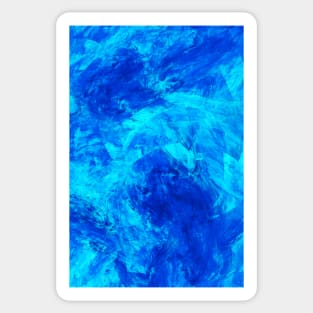 Ultra Blue Abstract Splatter Spalsh Marble Artwork Sticker